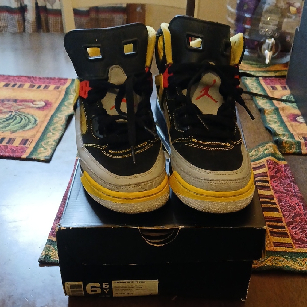 Nike Black and Yellow High-Top Sneakers